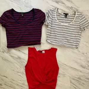 H and M  and Forever 21 | 3 Crop Tops Bundle